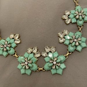 Cute turquoise color stone statement necklace from J Crew.